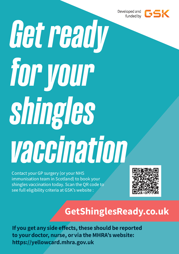 GSK digital leaflet about shingles and the UK Shingles National Immunisation Programme for members of the public